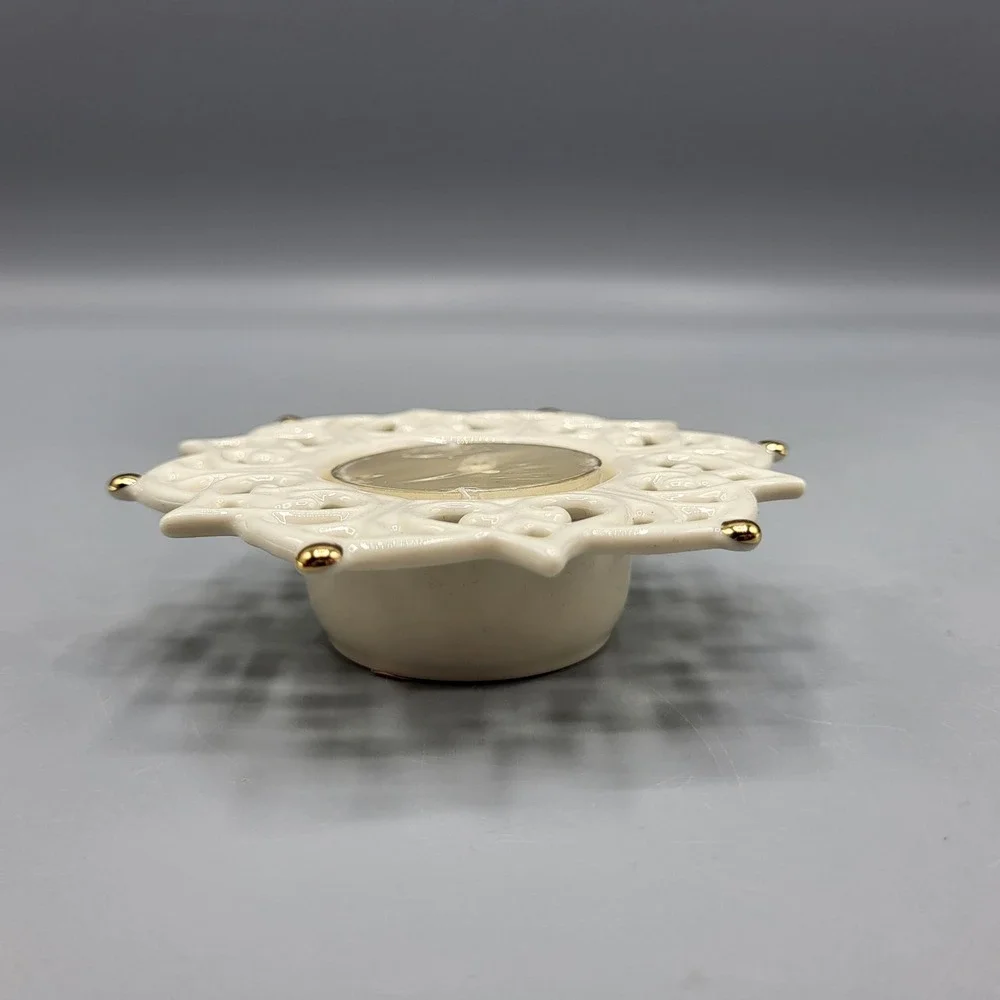 Vintage Lenox Snow Lights Porcelain Sparkle Votive Candle Holder Taiwan